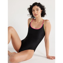 No Boundaries Juniors’ Black Multi-Strap One-Piece Swimsuit - Size: M (7-9) - £8.68 GBP