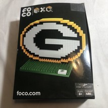 Green Bay Packers 3D BRXLZ Logo Building Blocks 486 Pieces - $10.81