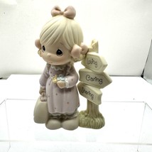 Precious Moments Loving Caring Sharing Girl Figurine - Adorable Collectible with - $9.69