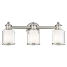 Livex 40213-91 Middlebush 3-Light Bathroom Vanity Light in Brushed Nickel - $225.00