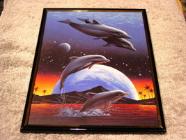 DOLPHINS 8X10 FRAMED PICTURE #3 - £11.15 GBP