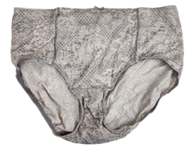 Cacique Panties Silky Hipster Gray Lace Print 22/24 - $20.31 CAD