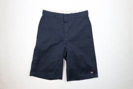 Vintage Dickies Mens 38 Faded Spell Out Loose Fit Mechanic Work Shorts Navy Blue - £40.63 GBP