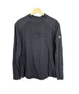 Kuhl Mens Invigoratr Shirt Quarter Zip Merino Wool Black Pullover Top Large - $76.31