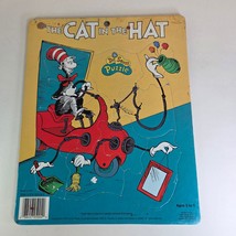 Vintage 1957 Dr. Seuss The Cat in the Hat Tray Puzzle Random House 15 Pc - $14.95