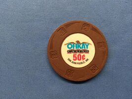 OHKAY CASINO  $.50 FIFTY CENTS CASINO CHIP - SAN JUAN PUEBLO NM - $9.87
