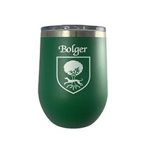 Bolger Irish Coat of Arms Stemless Wine Travel Tumbler - £26.81 GBP