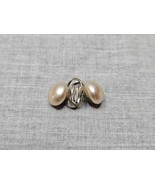 Vintage Marvella Clip On Pearl Costume Jewelry Earrings, 1/2&#39;&#39; Diameter - $9.99