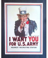 1964 WW1 I Want You For US Army Collector Quality Poster James Flagg 16&quot;... - $16.82
