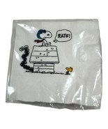 Vintage Hallmark Package 20 Party Napkins SNOOPY Pilot Flying &quot;RATS&quot; Woo... - £14.43 GBP