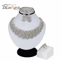 MUKUN New Handmade Dubai Silver Plated Jewelry Sets Fashion Nigerian Wedding Afr - £17.28 GBP