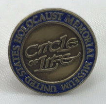 Vintage U.S. Holocaust Museum Pin Pinback Circle Of Life Blue Pin - £12.53 GBP