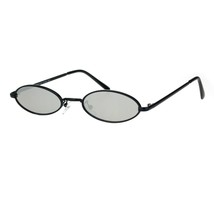 Super Small Skinny Sunglasses Oval Metal Frame Unisex Fashion UV 400 - £10.23 GBP