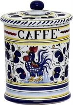 Container Orvieto Rooster Tuscan Italian Coffee Blue Ceramic - $219.00