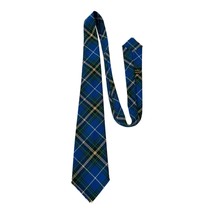Vintage Inveresk Tartan Necktie – Blue &amp; Green Plaid - $23.40