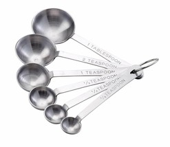 Mrs Anderson Kitchen Gadgets 6-Piece Measuring Spoon Set (1/8 teaspoon, 1/4 t... - £12.98 GBP