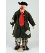 Brinn&#39;s Hobo Clown 22&quot; Porcelain Doll 1986 LE Music Box If I Were a Rich... - £19.66 GBP