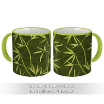 Bamboo Leaves : Gift Mug Exotic Plant Pattern Yoga Room Decor Coworker Greenery  - £12.57 GBP