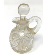Vintage Pressed Glass Miniature Cruet with Stopper Clear - $19.88 CAD