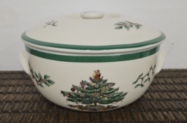 Spode Cristmas Tree Round Covered Casserrole Dish #10 8.75&quot; 2.5 Quarts - $40.19