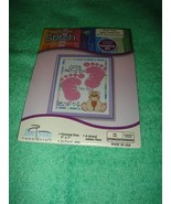 Baby Footprints Birth Announcement By Janlynn Cross Stitch Kit - $11.99