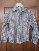70s Vintage Wrangler Boys Casual Long Sleeve  Shirt, Size 12 Made In USA - £23.60 GBP