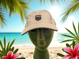 K-Swiss White w/ Black Gray Tennis Baseball Cap Hat Adjustable Logo Unisex  - $8.60