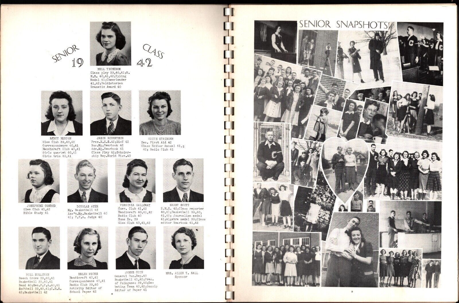 The Spectator 1942 Calhoun High School Yearbook Kentucky nostalgic