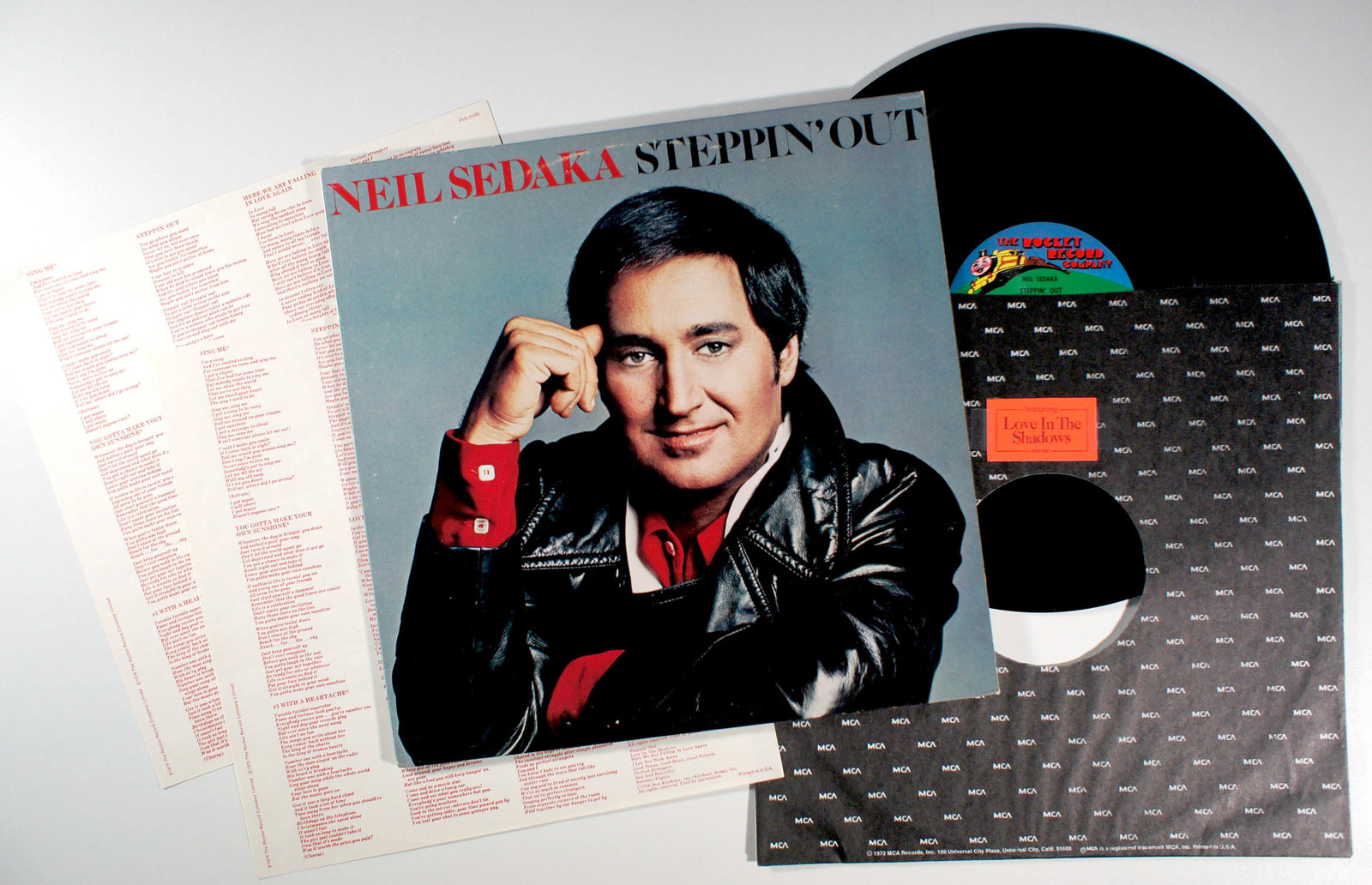 Neil Sedaka - Steppin&#39; Out (1976) Vinyl LP • Love in the Shadows, Elton ... - $12.61
