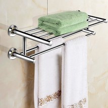 Towel Rack Bar, Wall Mounted Stainless Steel Metal Towel Bar, Bathroom S... - $47.99