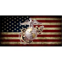 american flag worn usmc marine corps insignia ega logo license plate - $29.99