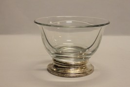 Vintage Divided Bowl with Sterling Silver Base Condiment Dish - £56.73 GBP
