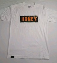 Honey Brand Unisex Short Sleeve Tee T Shirt Honeycomb Logo Size S - £11.62 GBP