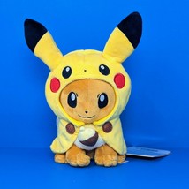 Official Authentic Pokemon Center Eevee Wearing Pikachu Cape Plush Plushie RARE - £79.71 GBP