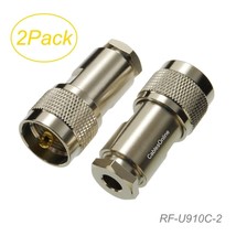 2-Pack Uhf Pl-259 Male Clamp-Type Rf Connectors For Rg8X, Mr240 Coax Wire - $16.99