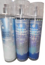 3X Bath and Body Works FROSTED COCONUT SNOWBALL  Fine Fragrance Mist spr... - £24.80 GBP