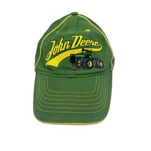 John Deere Tractor Hat Canvas Green Adjustable Small Medium  - $14.84