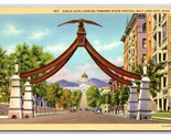Eagle Gate Salt Lake City Utah UT Linen Postcard N19 - $1.93