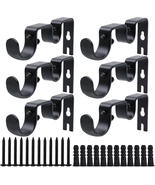 Double Curtain Rod Bracket 6 Pack Metal Curtain Rod Holders for Wall Stu... - $387.16 MXN