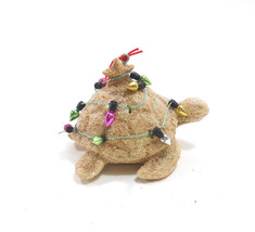 Coastal Beach Sandy Sea Turtle Decorated Christmas Ornament Gift  - £9.56 GBP