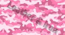 Pink Camouflage Pattern Design Vinyl Checkbook Cover - £6.85 GBP