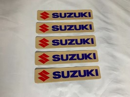 Factory Effex Suzuki Logo 6 1/2&quot; x 1 1/4&quot; Five Pack Red/Blue - £3.88 GBP
