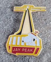 JAY PEAK Vermont SNOOPY Ski Lift Travel Souvenir Peanuts Vintage Lapel Hat Pin - $34.99