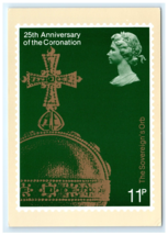Coronation Sovereign&#39;s Orb 1978 Stamp Design Jeffery Matthews Postcard - $5.95