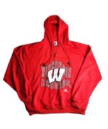 90s Apex One Wisconsin Badgers Hoodie Sweatshirt Embroidered Red Button ... - £38.75 GBP