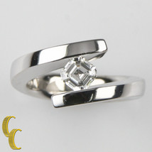 Gelin Abaci 0.75 Ct Asscher Diamond 14k White Gold Solitaire Engagement Ring - £3,311.71 GBP
