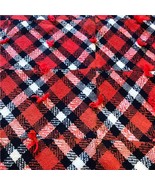 Vintage Black And Red Plaid Throw Blanket 38x51” Wool Knotted Handmade P... - £23.74 GBP