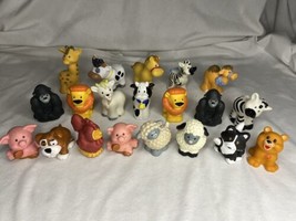 Fisher Price Little People Animal Lot Of 20 Cow Lion Giraffe Sheep Goril... - $19.80