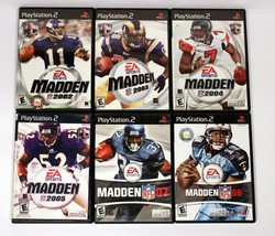 Lot of 6 PlayStation 2 Madden Games (2002,2003,2004,2005,2007,2008) Tested - £18.23 GBP