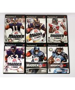 Lot of 6 PlayStation 2 Madden Games (2002,2003,2004,2005,2007,2008) Tested - £17.88 GBP